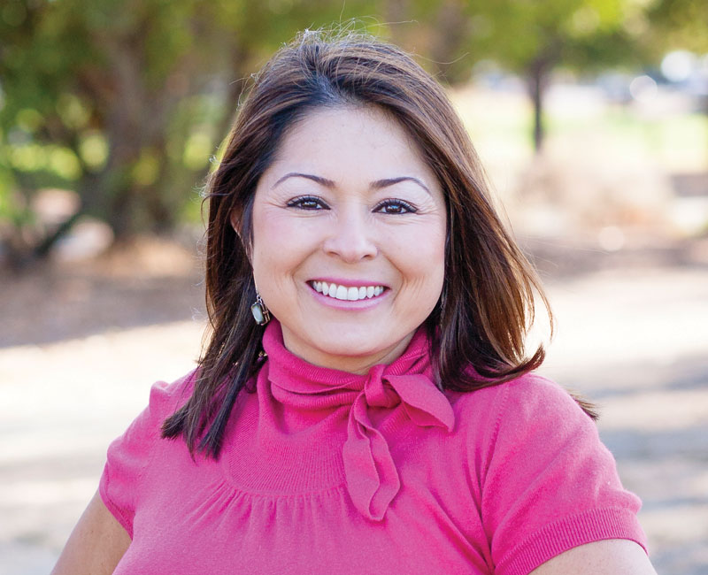 Woman smiling